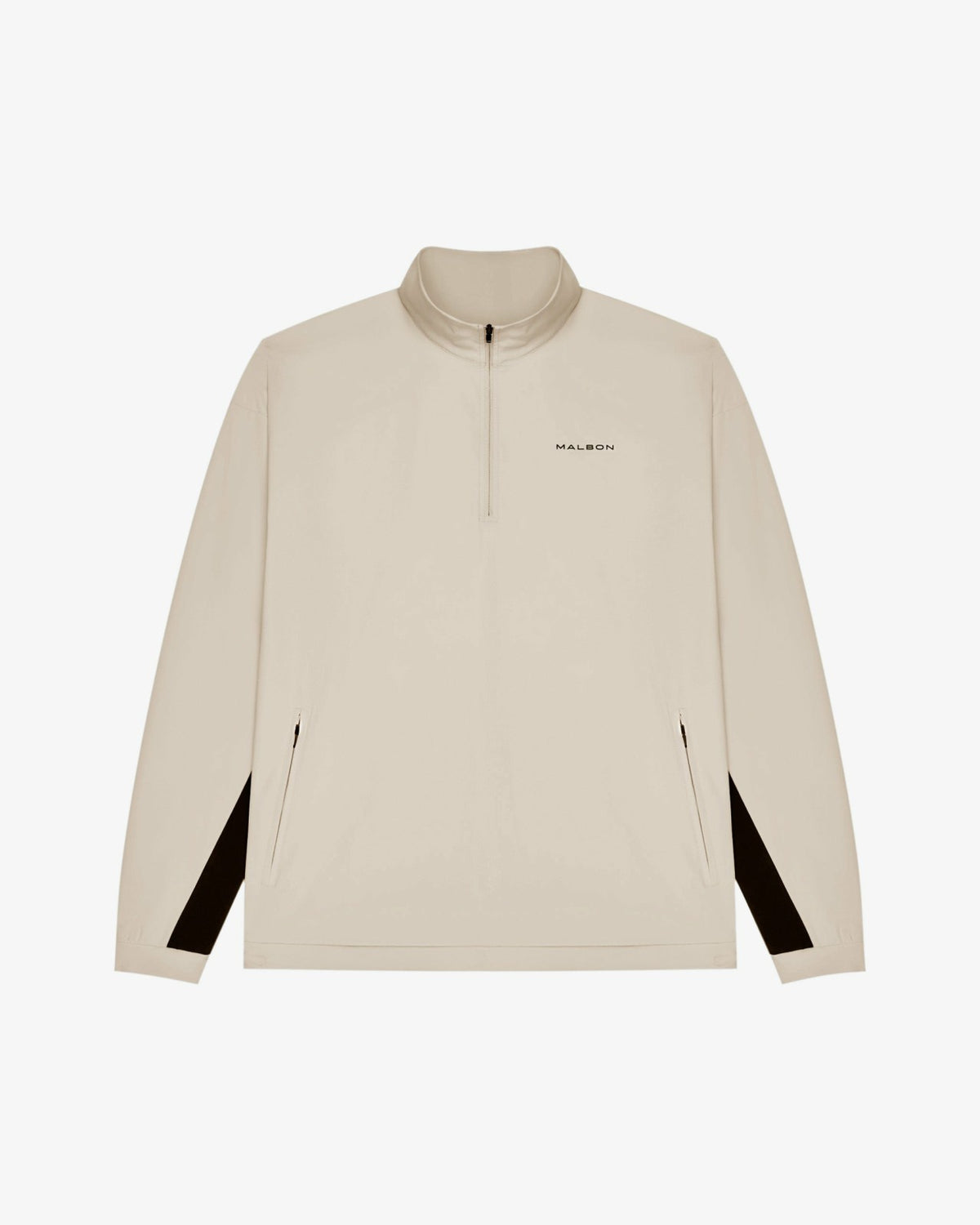 Performance Quarter Zip Shell Pullover - Tan Malbon Men