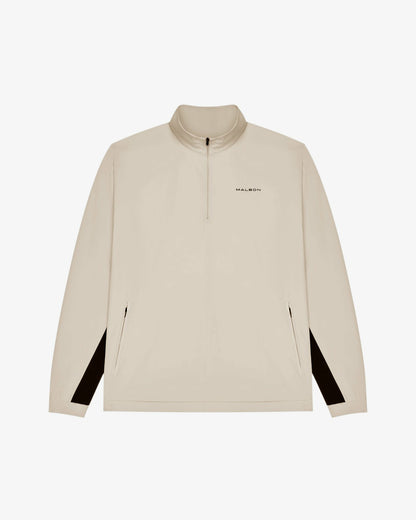 Performance Quarter Zip Shell Pullover - Tan Malbon Men