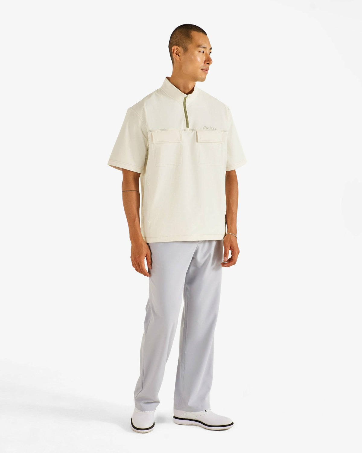 Studio Seoul Stitch-Point Windshirt - Cream Malbon Men