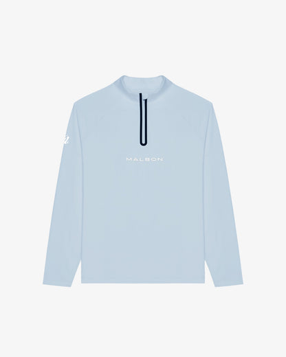 Performance Raglan Quarter Zip - Subdued Blue Malbon Men