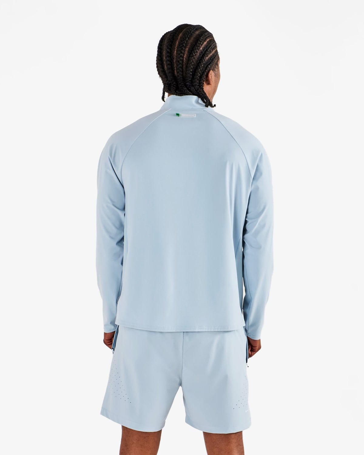 Performance Raglan Quarter Zip - Subdued Blue Malbon Men