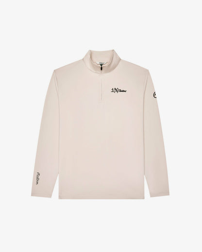 Ak 1% Perforated Quarter Zip - Dove Grey Malbon Men