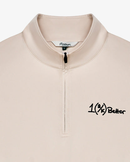 Ak 1% Perforated Quarter Zip - Dove Grey Malbon Men