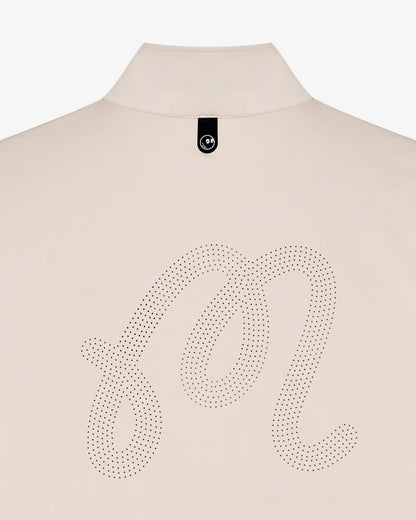 Ak 1% Perforated Quarter Zip - Dove Grey Malbon Men