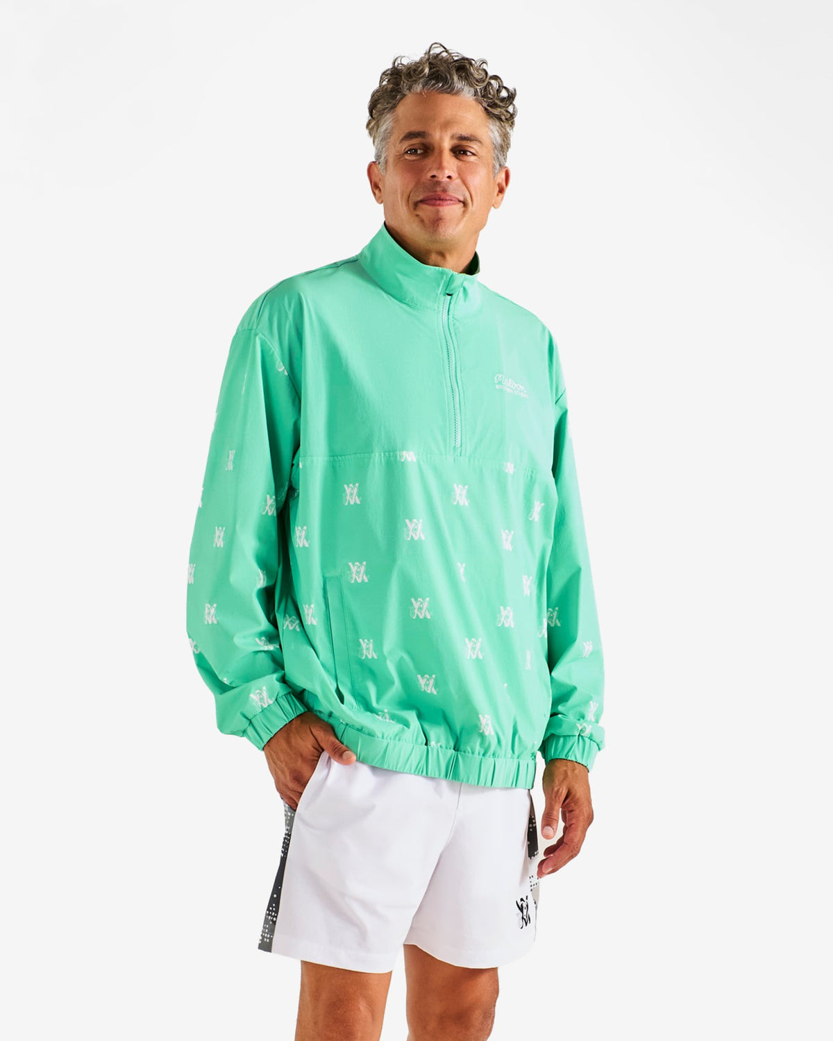 Arsham Monogram Quarter Zip - Arsham Green Malbon Men