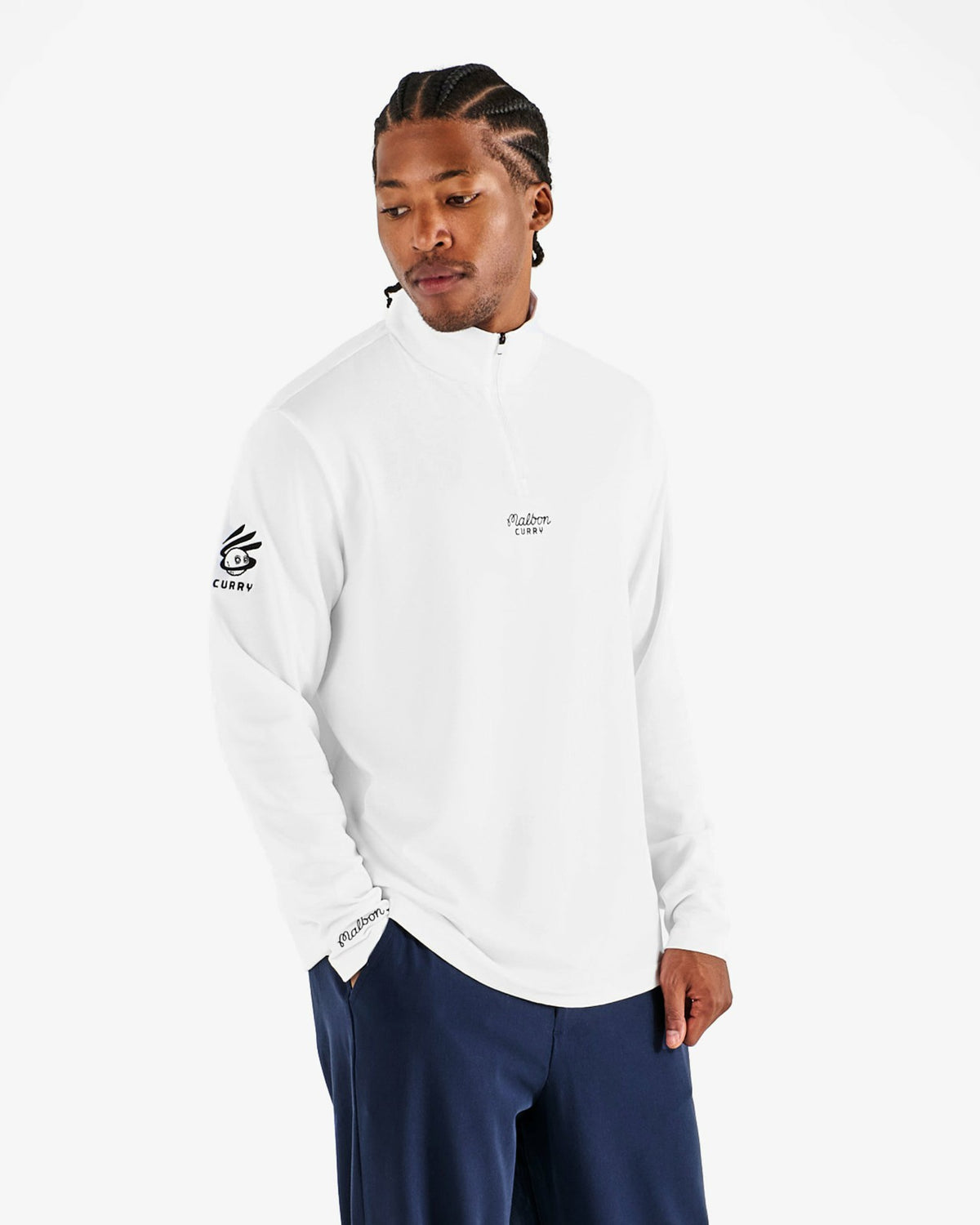 Curry Brand Flyer Mid Layer - White Malbon Men