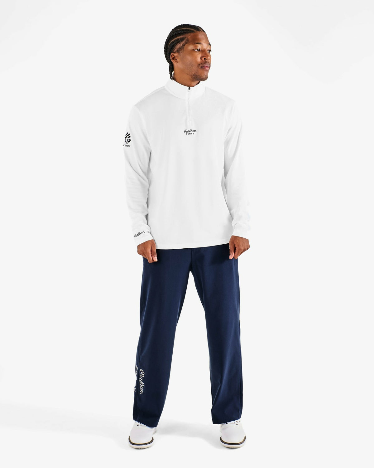 Curry Brand Flyer Mid Layer - White Malbon Men