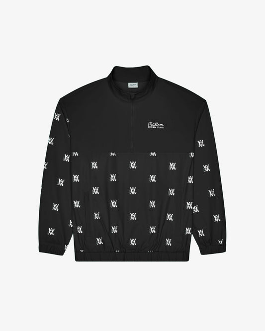 Arsham Monogram Quarter Zip - Black Malbon Men