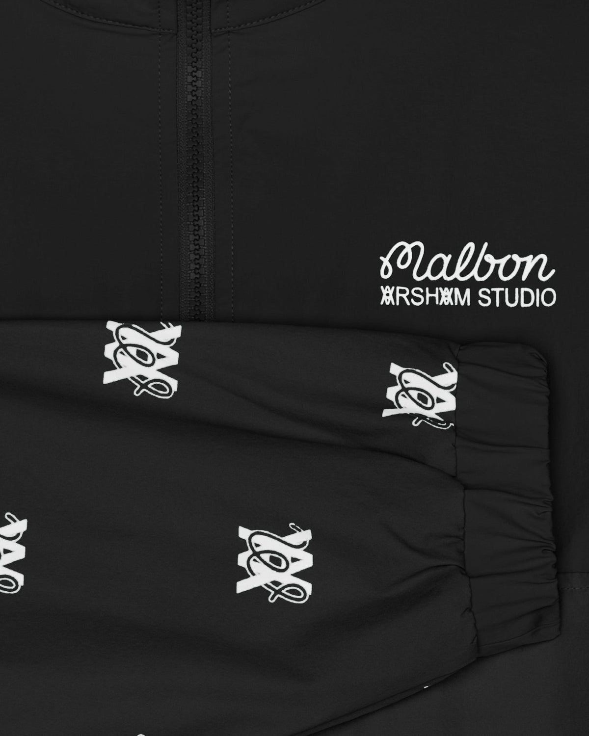 Arsham Monogram Quarter Zip - Black Malbon Men