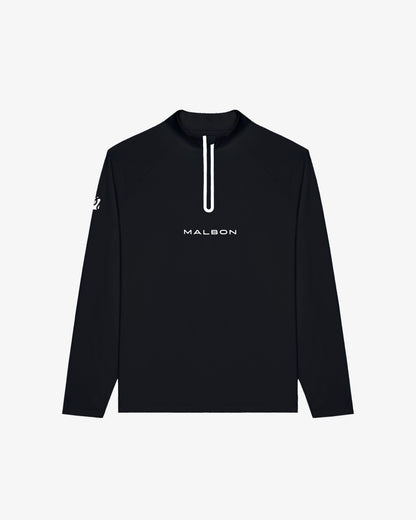 Performance Raglan Quarter Zip - Black Malbon Men