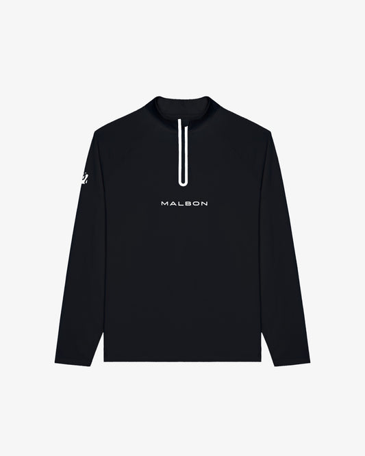 Performance Raglan Quarter Zip - Black Malbon Men