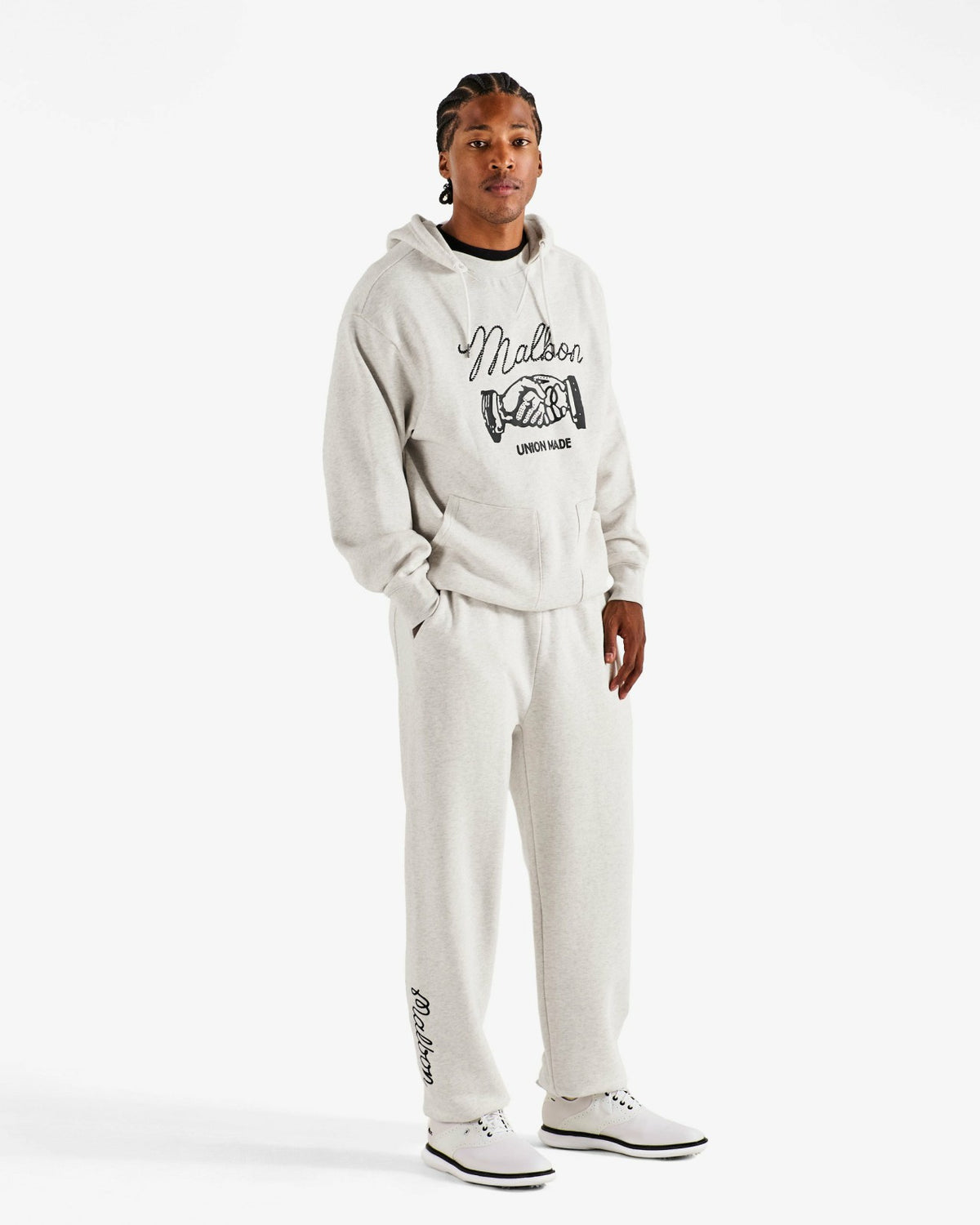 Union Made Hoodie - Heather Oatmeal Malbon Men