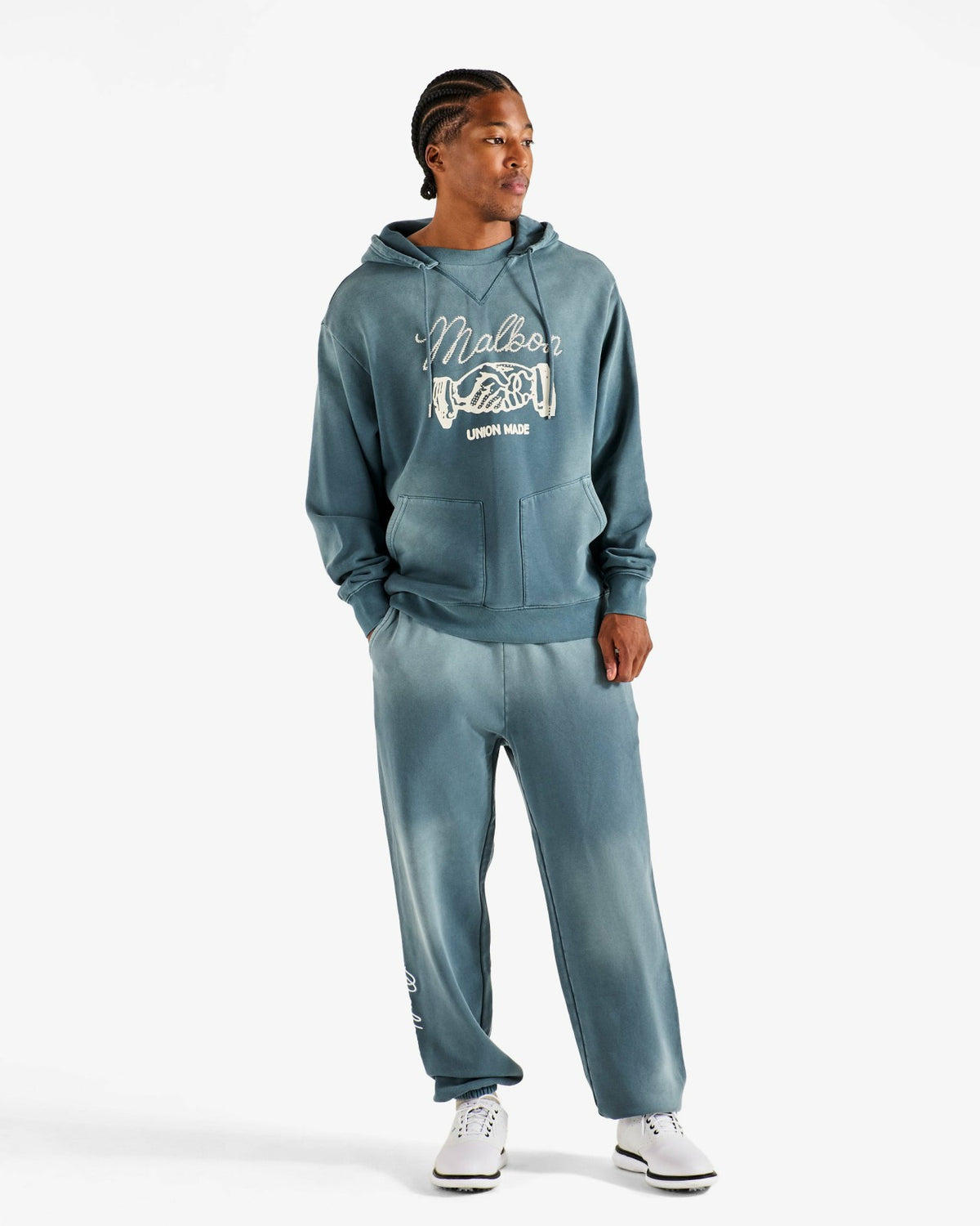 Union Made Hoodie - Dusty Navy Malbon Men