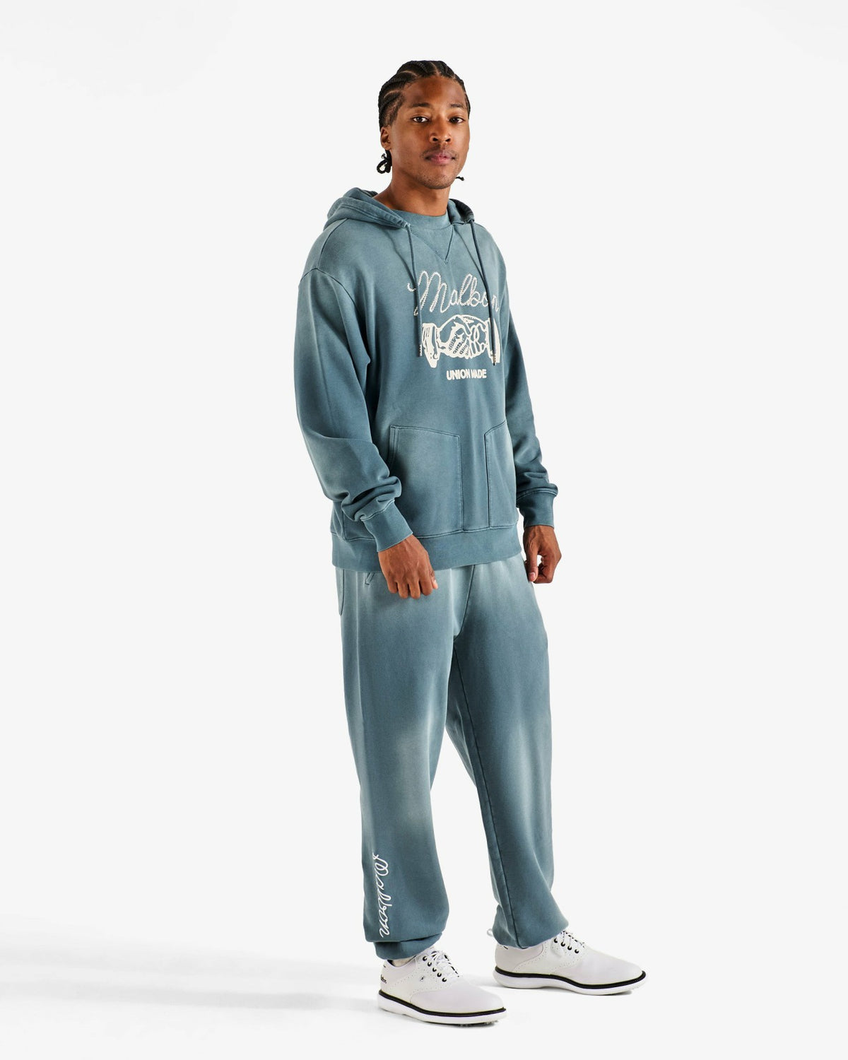 Union Made Hoodie - Dusty Navy Malbon Men