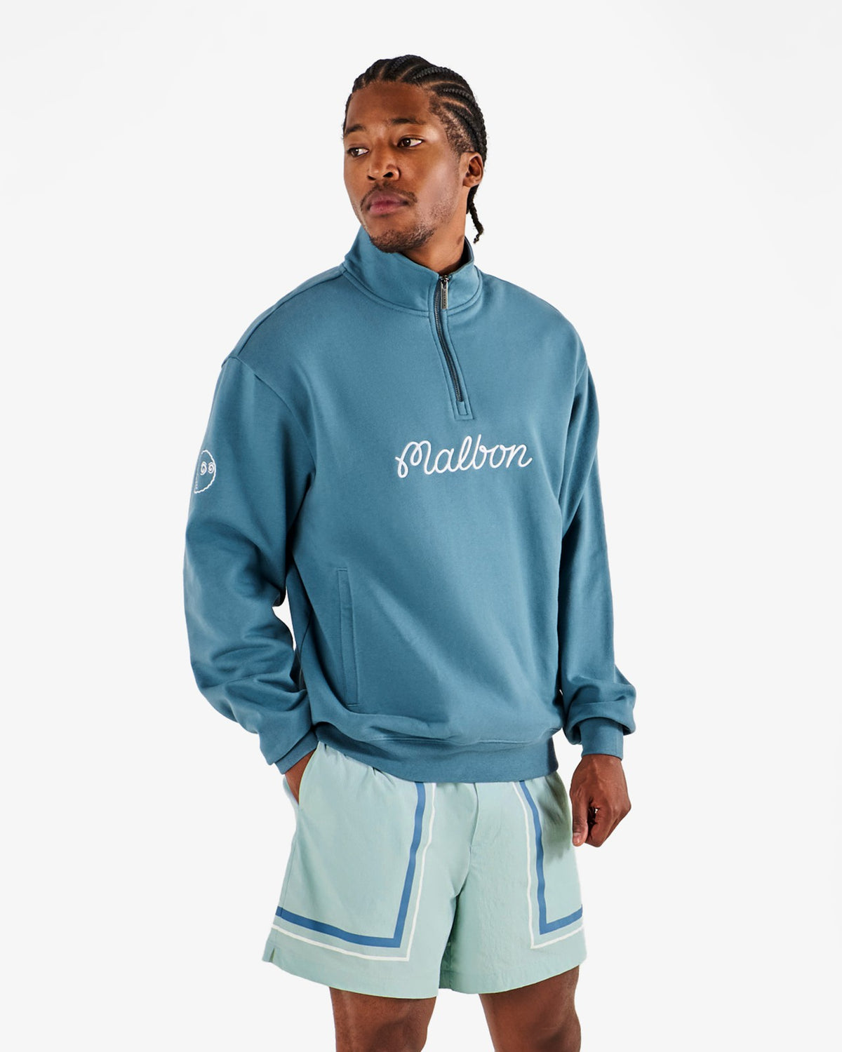 Collegiate Sweatshirt - Aegean Blue Malbon Men