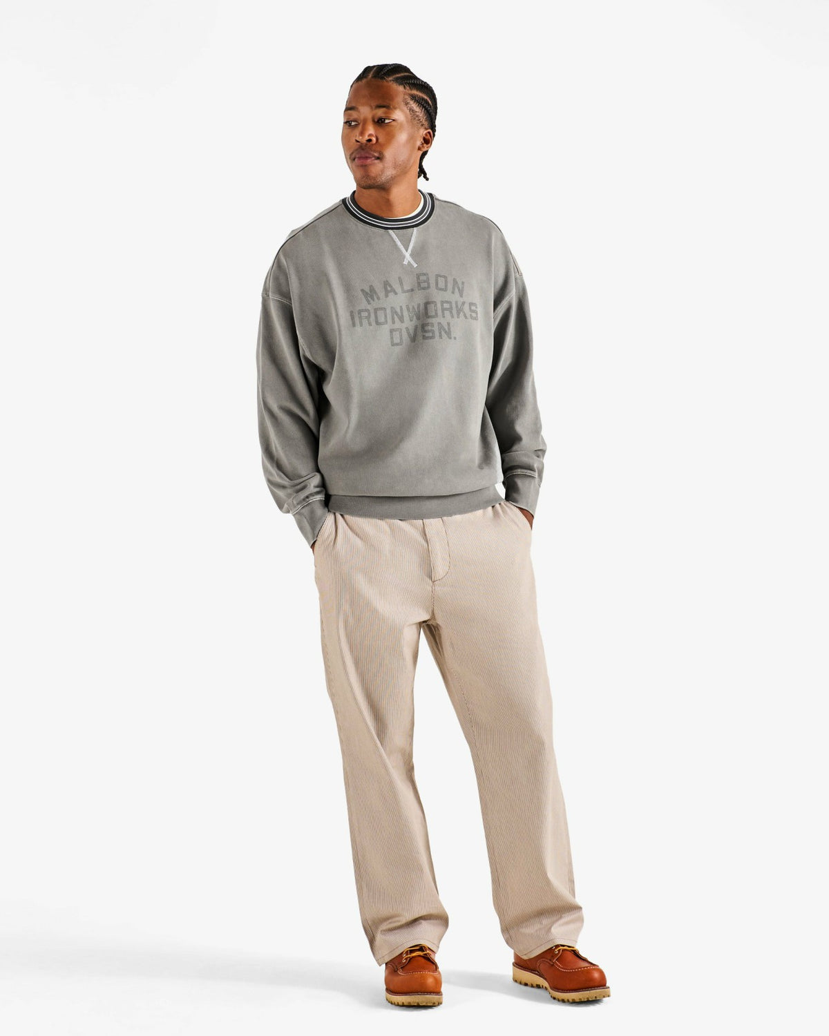 Foreman Sweatshirt - Brushed Nickel Malbon Men