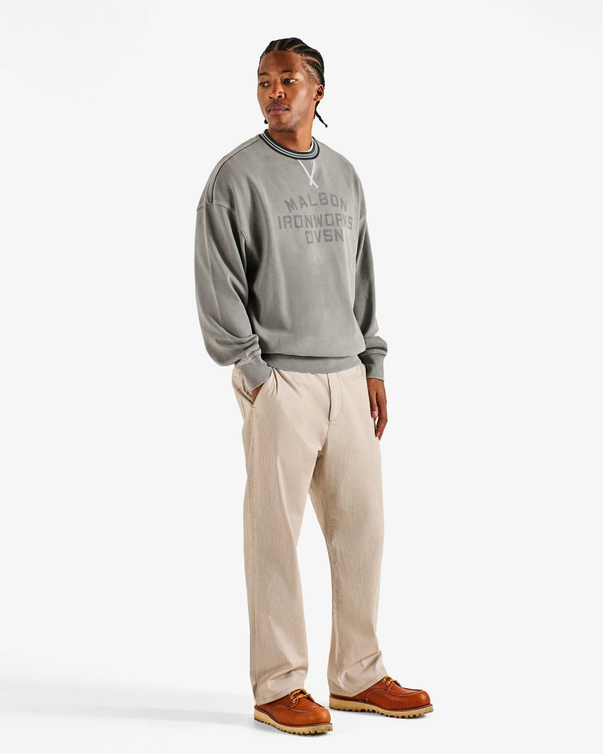 Foreman Sweatshirt - Brushed Nickel Malbon Men