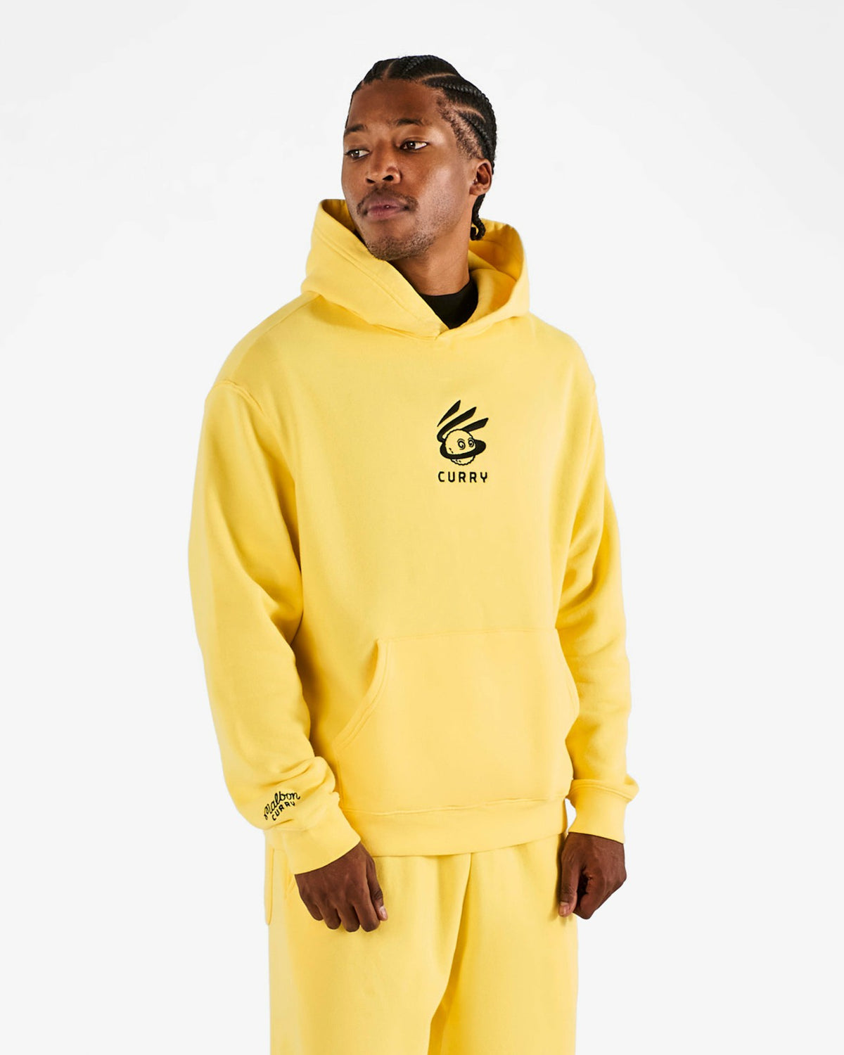 Curry Brand Fesque Hoodie - Yellow Malbon Men