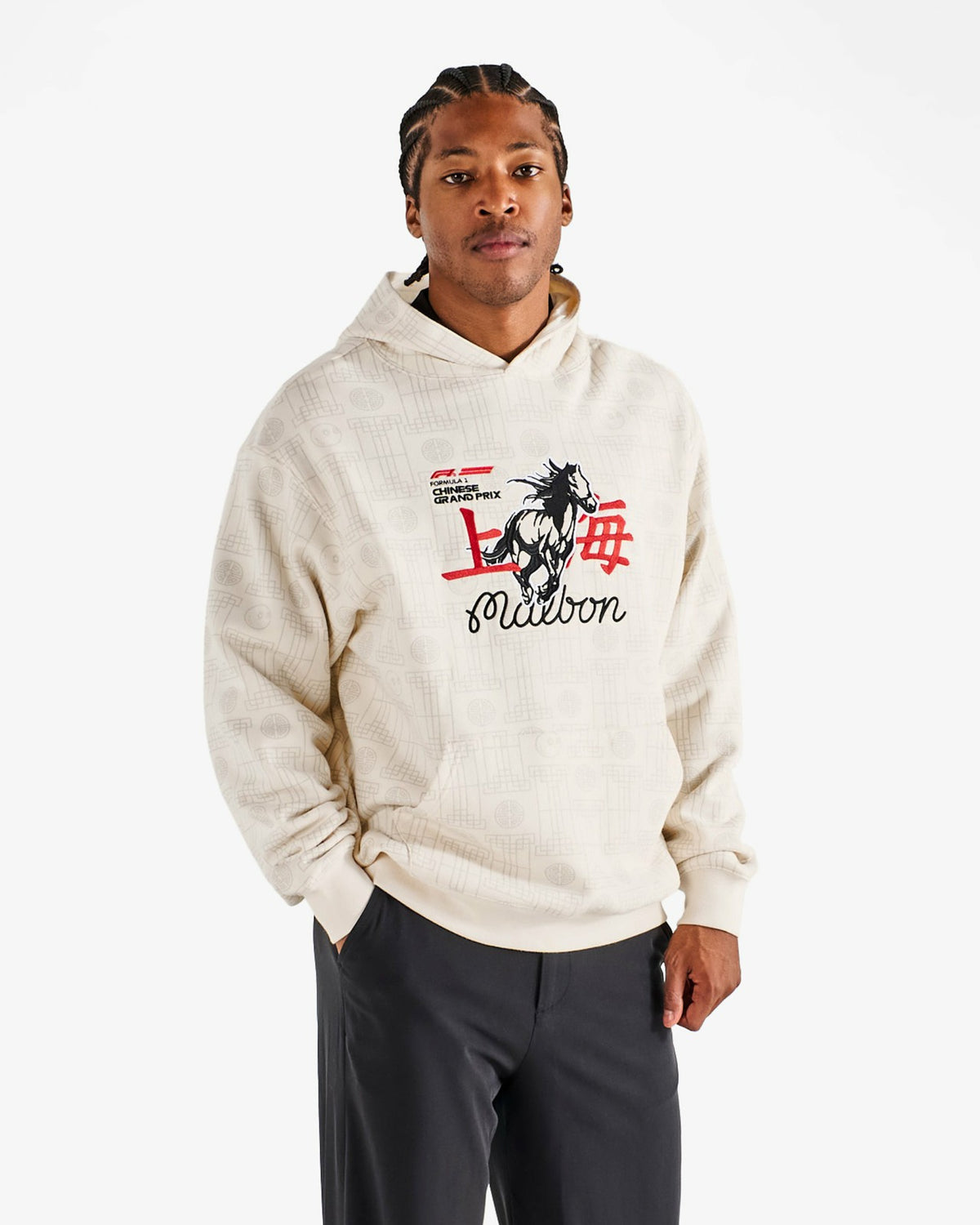 Fesque Stallion Sweatshirt - Whisper White Malbon Men