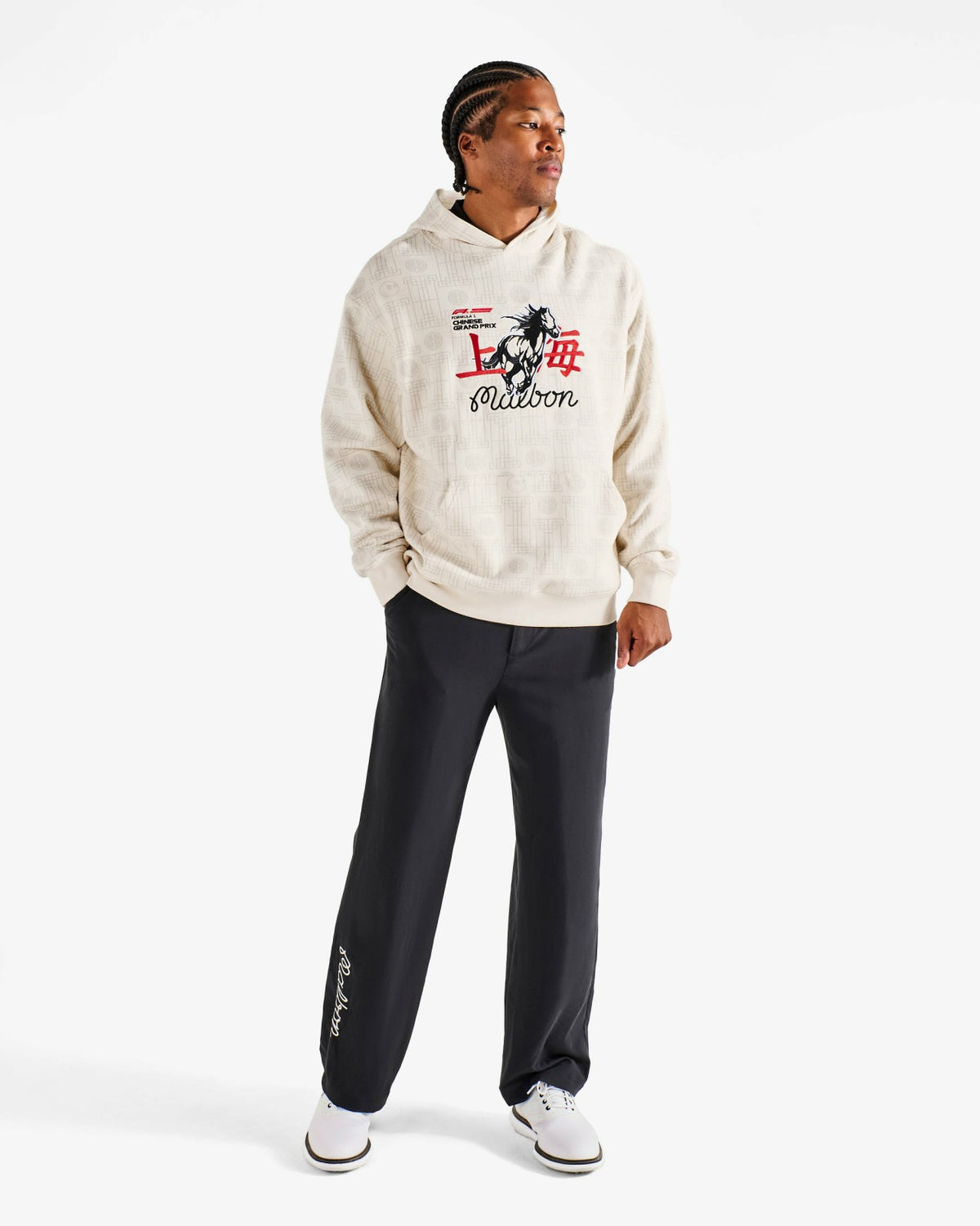 Fesque Stallion Sweatshirt - Whisper White Malbon Men