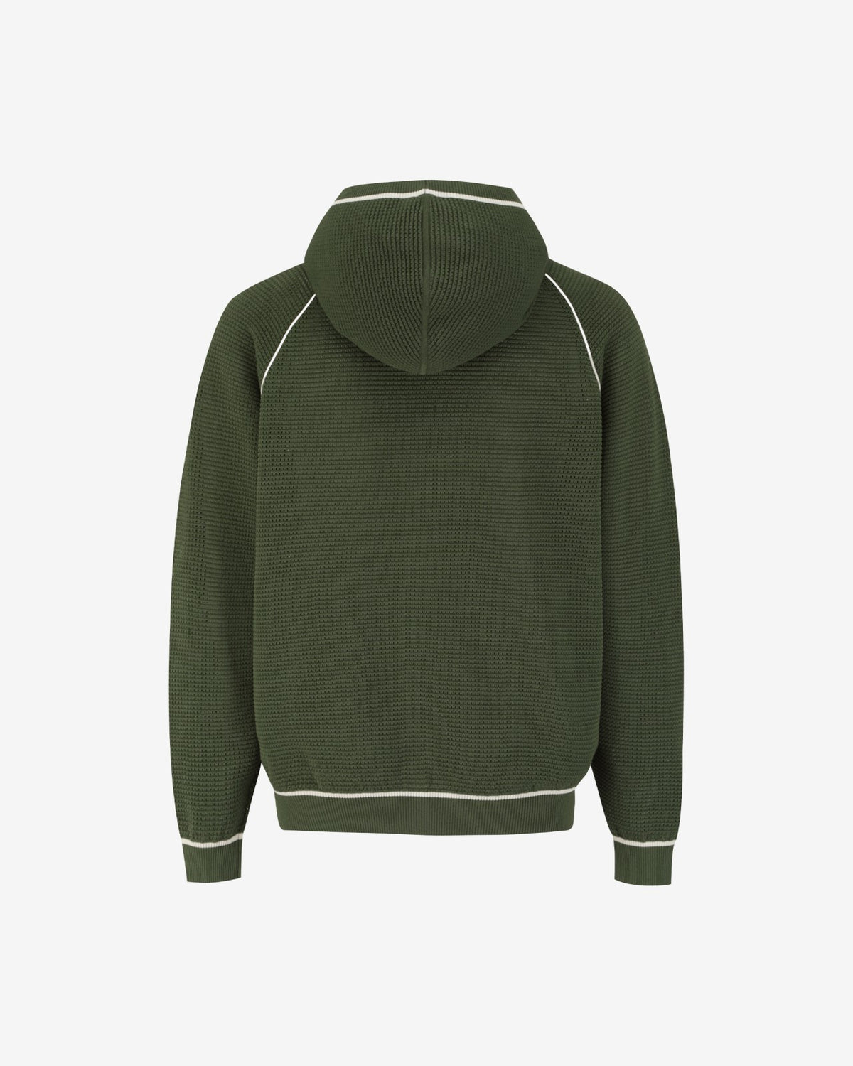 Studio Seoul Crochet Knit Full-Zip Hoodie - Dark Green Malbon Men