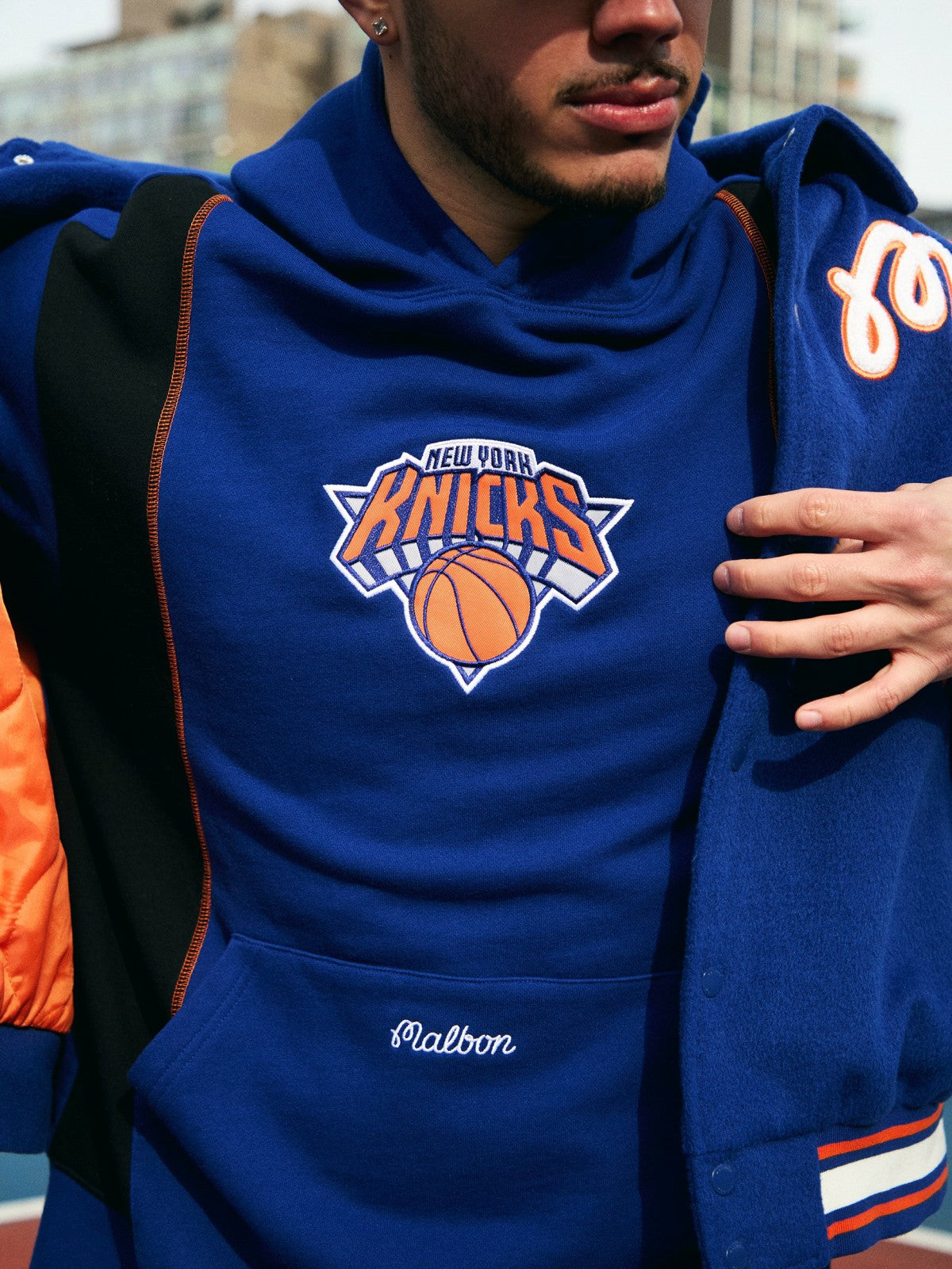 Knicks Borough Hoodie - Blue Malbon Men