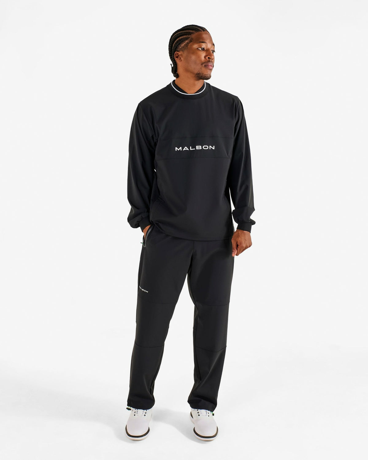 Performance Crew Popover - Black Malbon Men