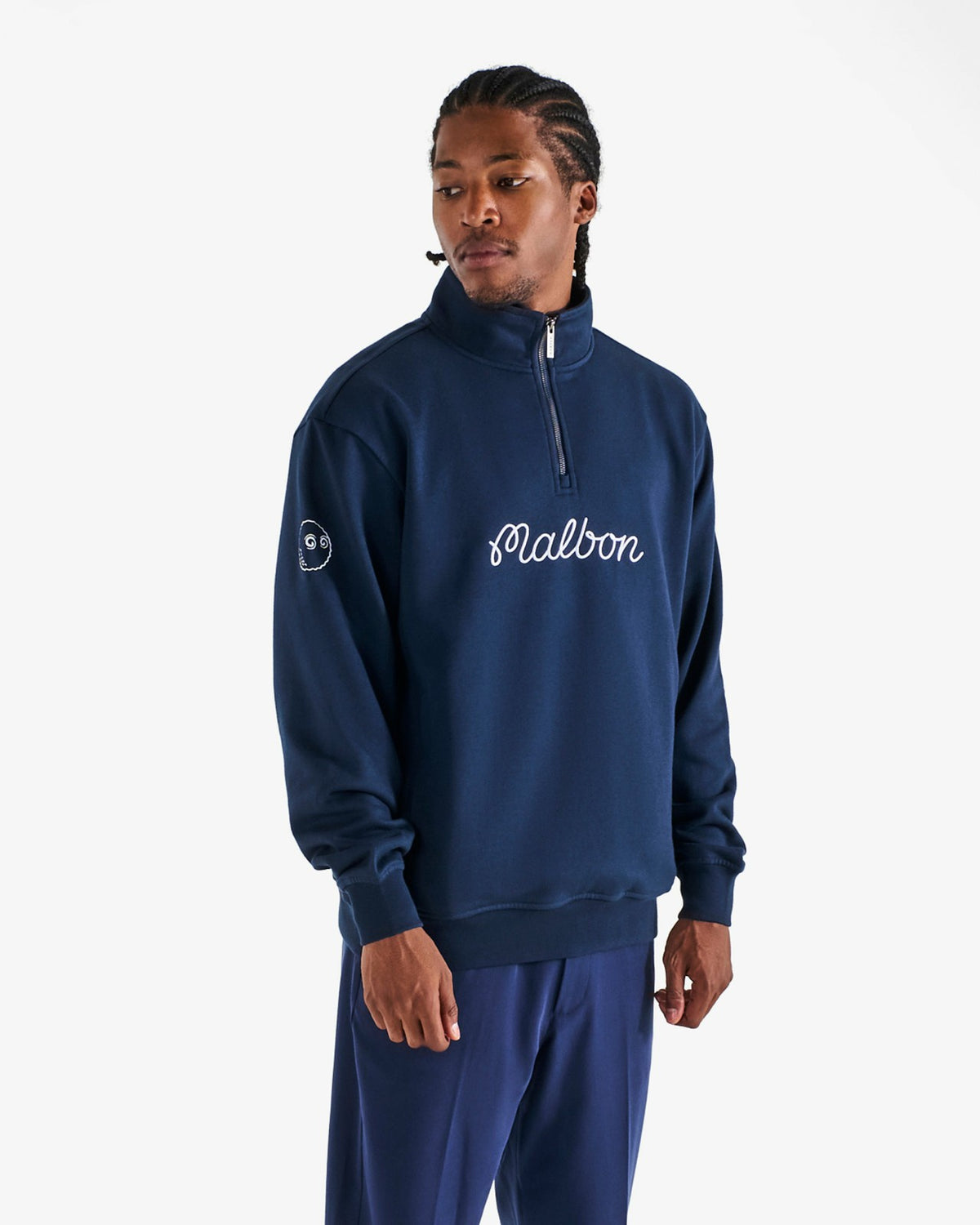 Collegiate Sweatshirt - Navy Malbon Men