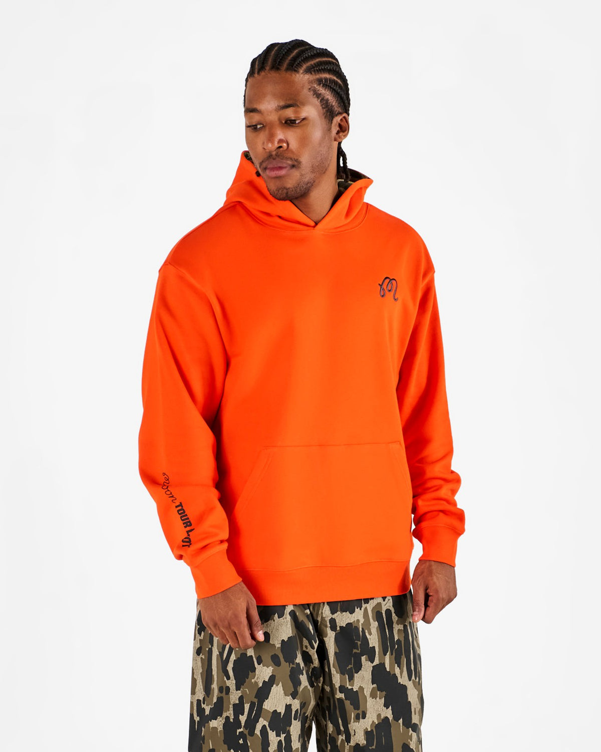 Fesque Tour Divot Camo Hoodie - Flame / Bark Camo Malbon Men