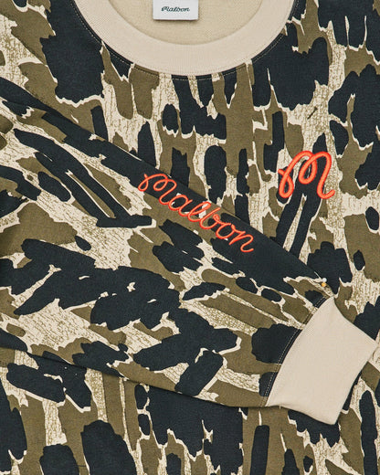 Range Tour Divot Camo Sweatshirt - Bark Camo Malbon Men