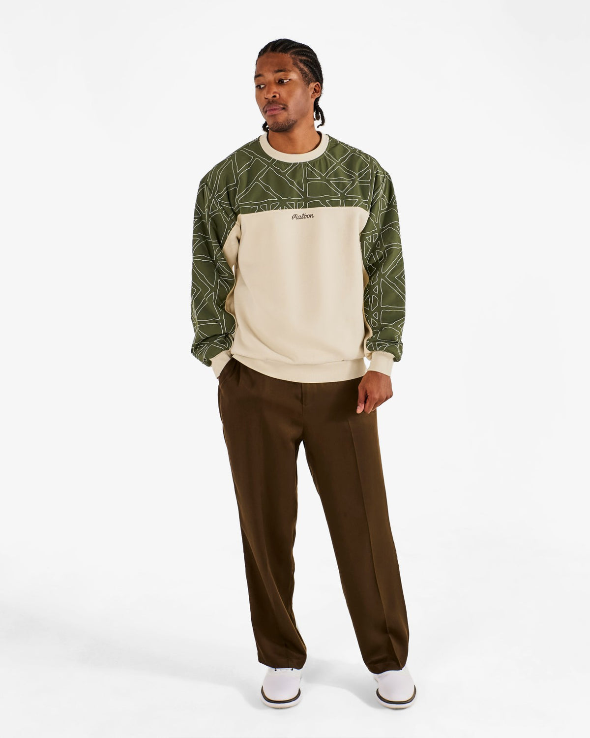 Tierra Crewneck - Cream / Olivine Malbon Men