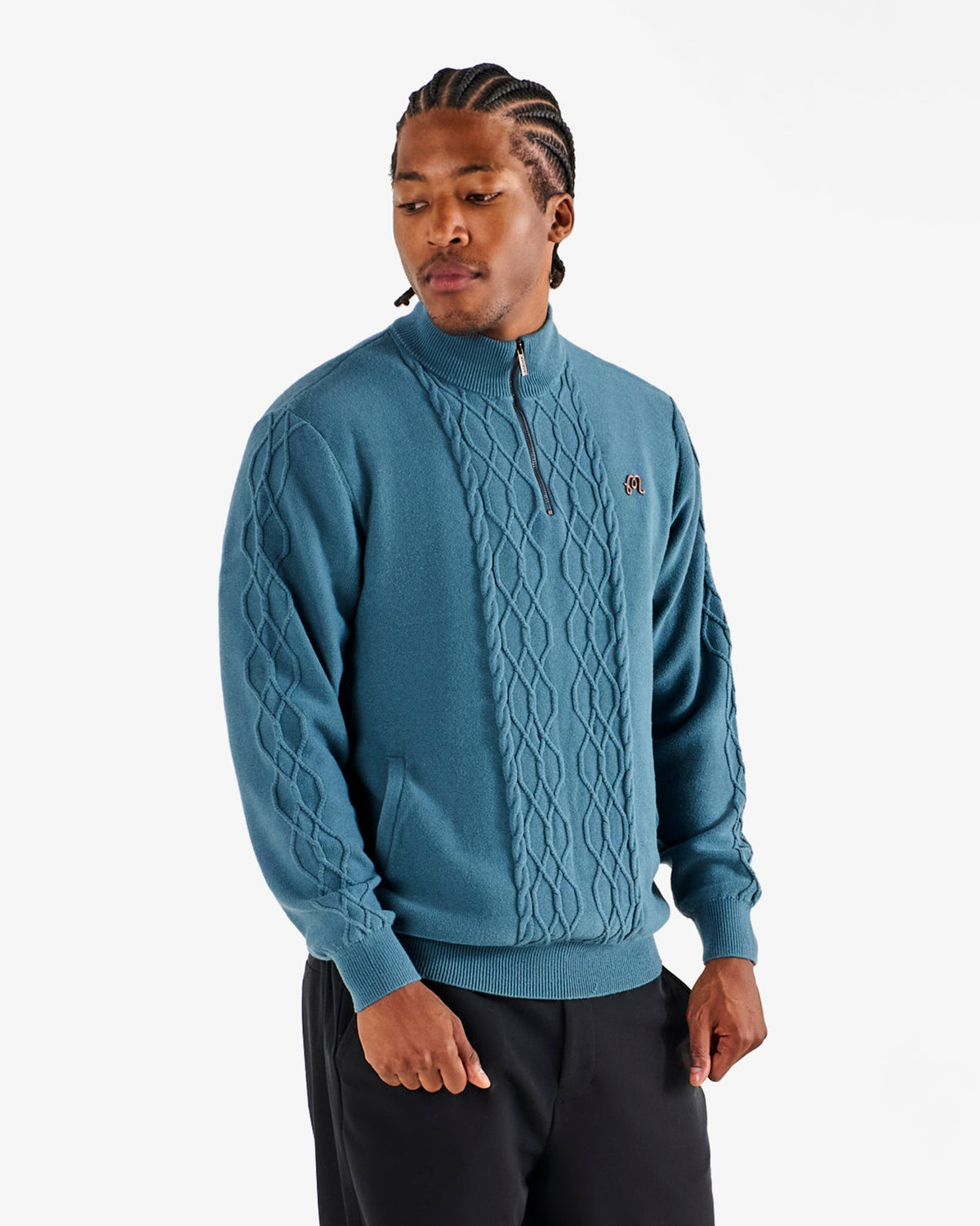 Santoro Sweater - Aegean Blue Malbon Men