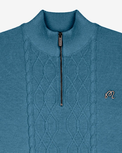 Santoro Sweater - Aegean Blue Malbon Men
