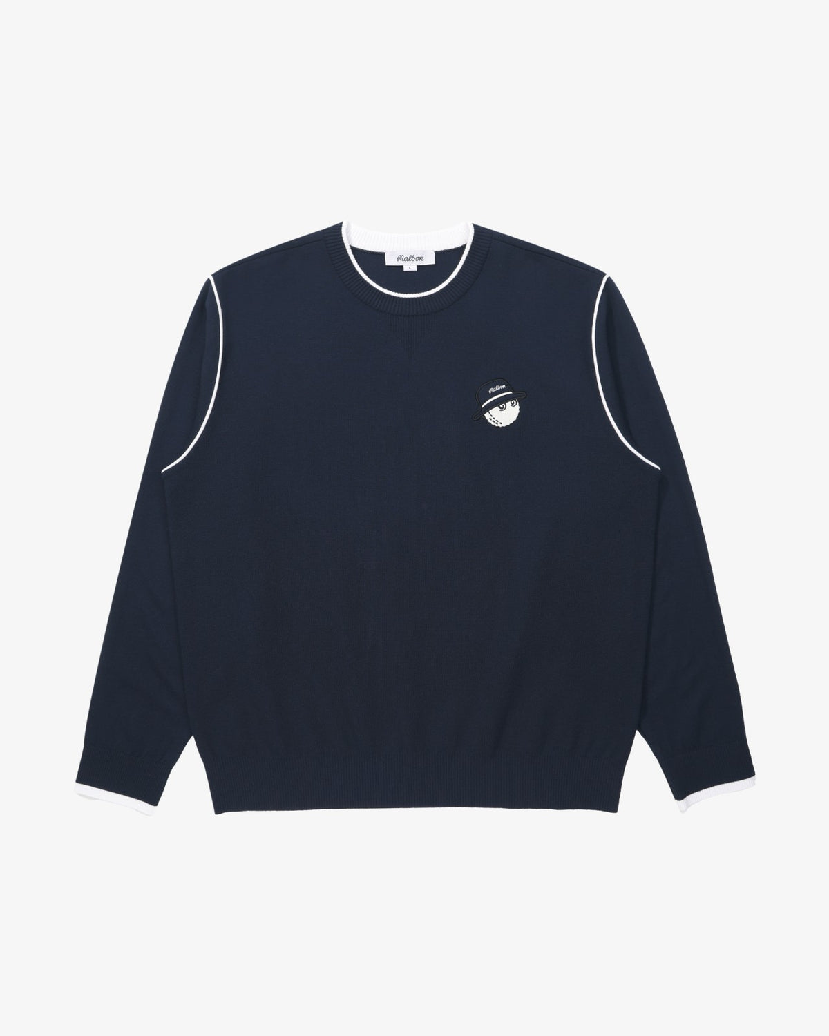 Studio Seoul Double-Knit Mens Pullover - Navy Malbon Men