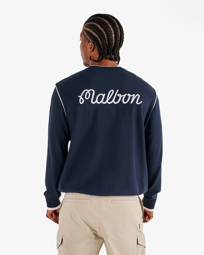Studio Seoul Double-Knit Mens Pullover - Navy Malbon Men