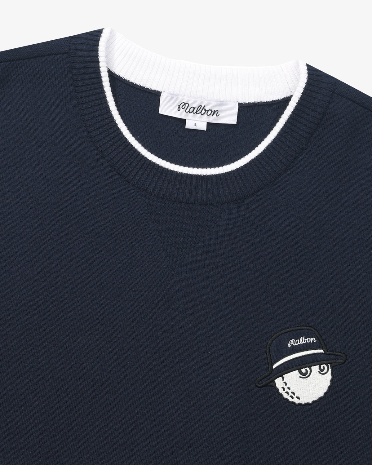 Studio Seoul Double-Knit Mens Pullover - Navy Malbon Men