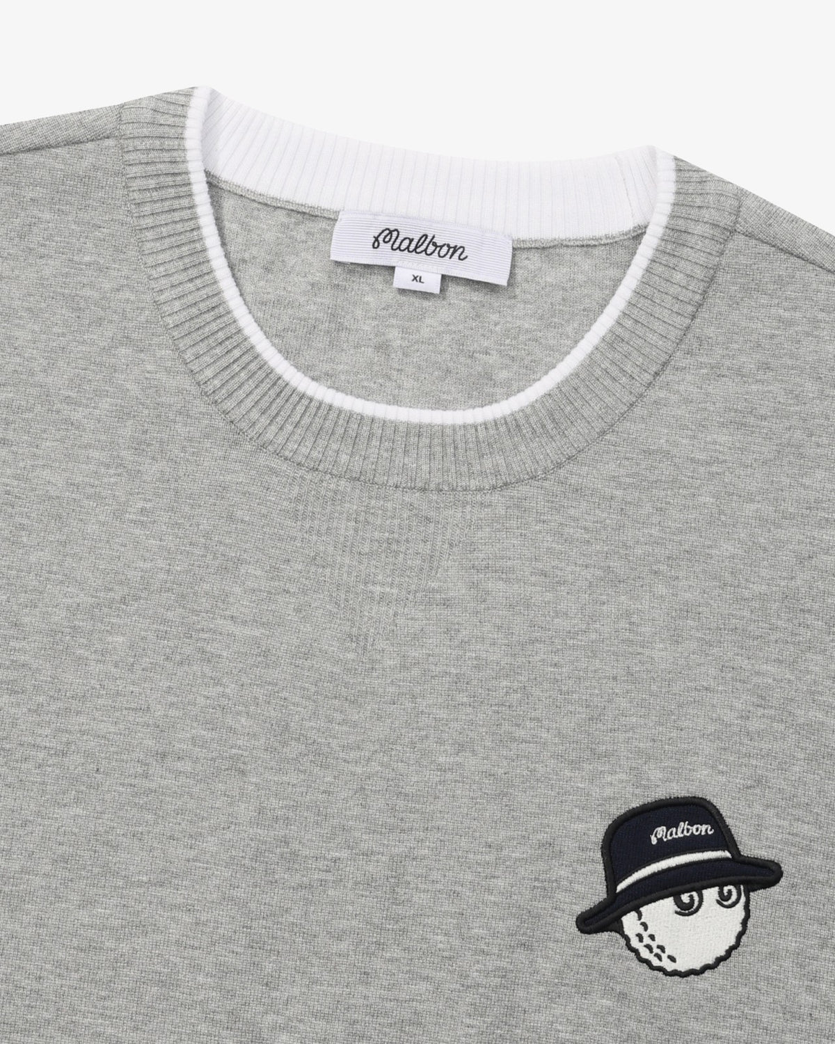 Studio Seoul Double-Knit Mens Pullover - Grey Malbon Men