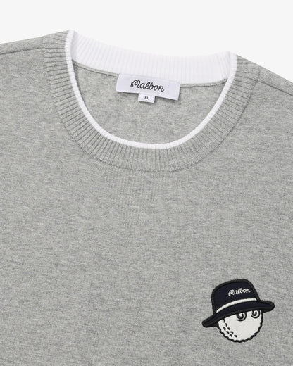 Studio Seoul Double-Knit Mens Pullover - Grey Malbon Men