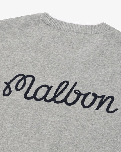 Studio Seoul Double-Knit Mens Pullover - Grey Malbon Men
