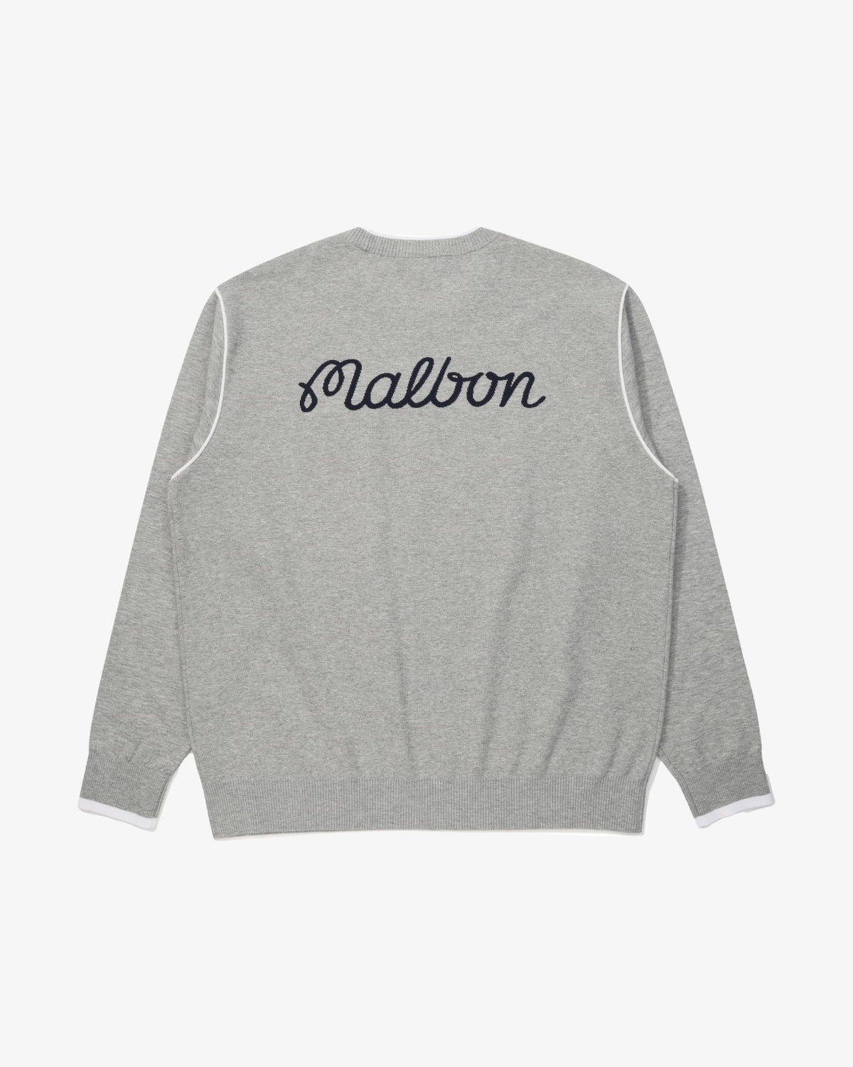 Studio Seoul Double-Knit Mens Pullover - Grey Malbon Men