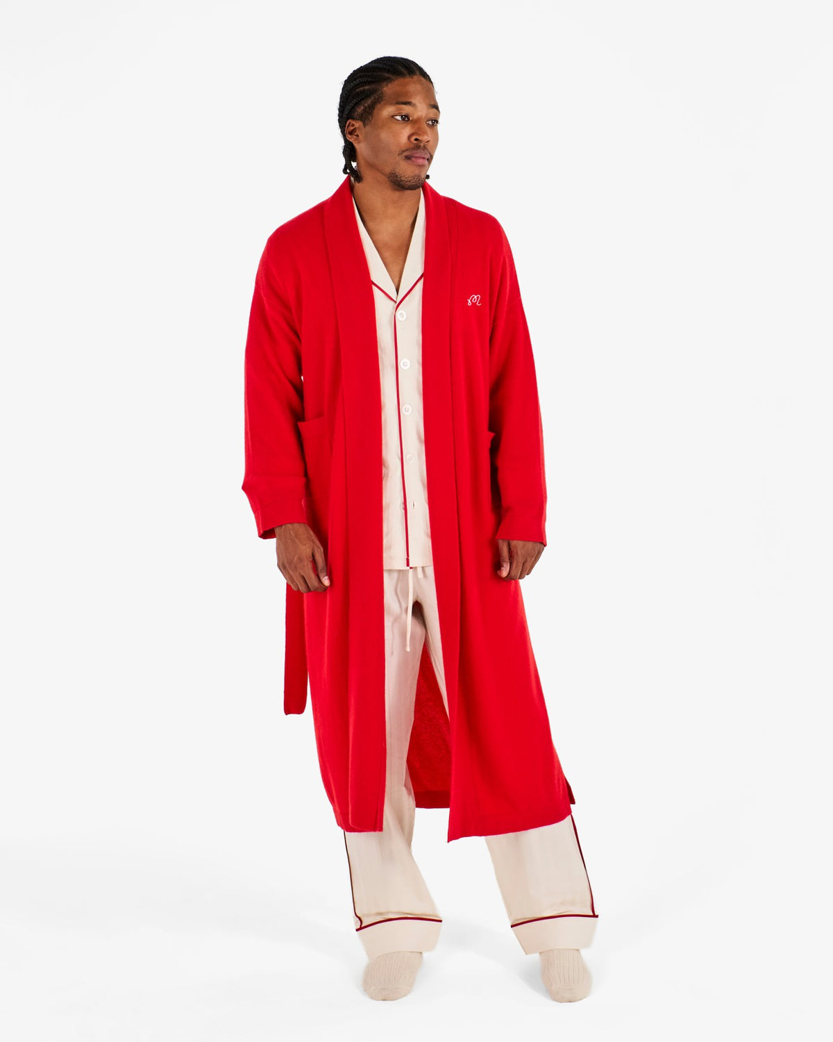 Kip Pure Cashmere Robe - Red Malbon Men