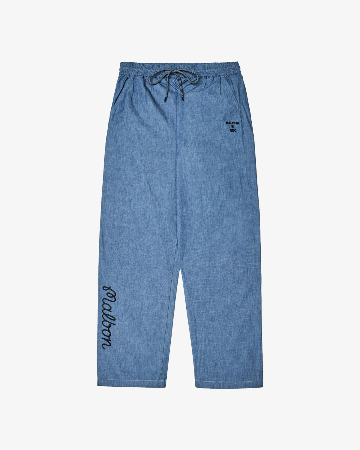 Gdc Denim Elastic Waist Pant - Light Blue Malbon Men