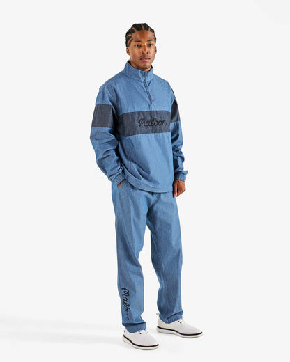 Gdc Denim Elastic Waist Pant - Light Blue Malbon Men