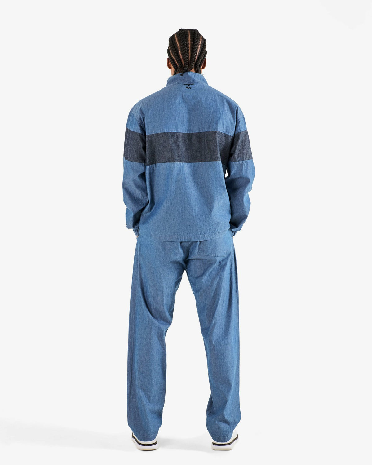 Gdc Denim Elastic Waist Pant - Light Blue Malbon Men