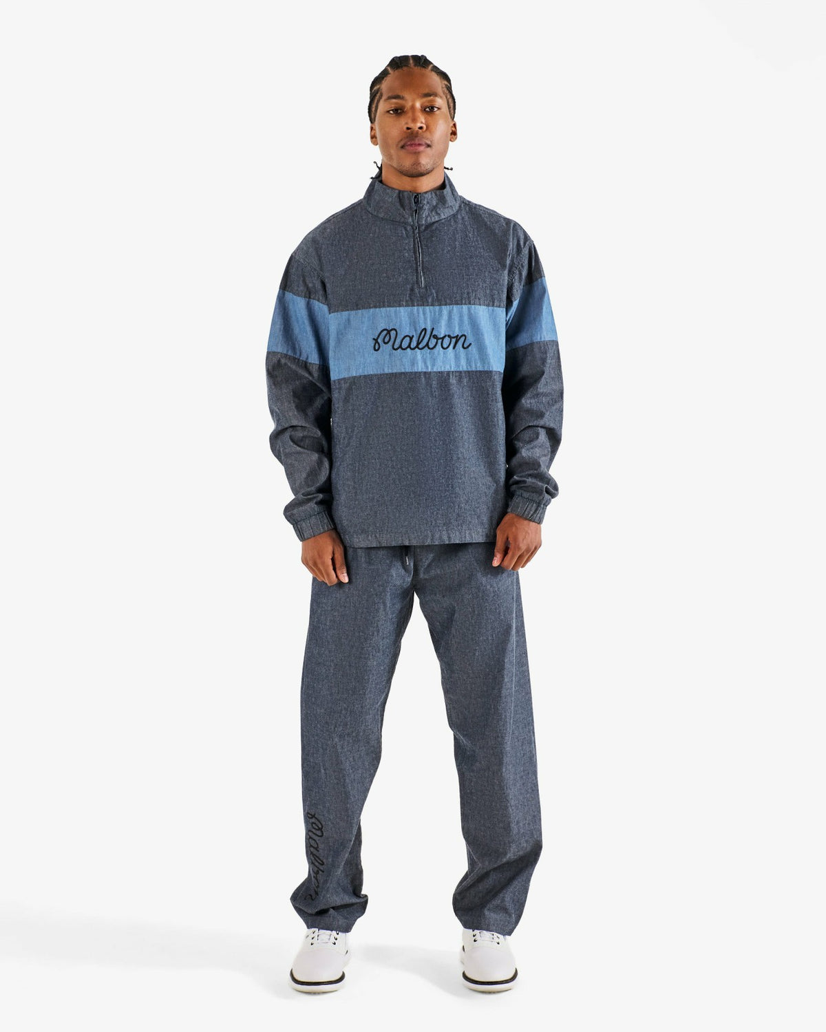 Gdc Denim Elastic Waist Pant - Navy Malbon Men