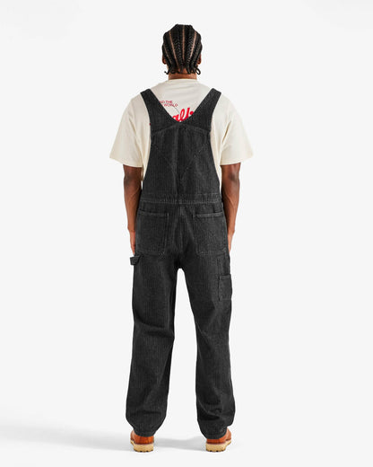 Foreman Overall - Black Stone Washed Denim Malbon Men