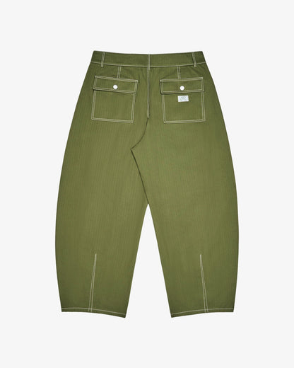 Station Pant - Military Green Malbon Men