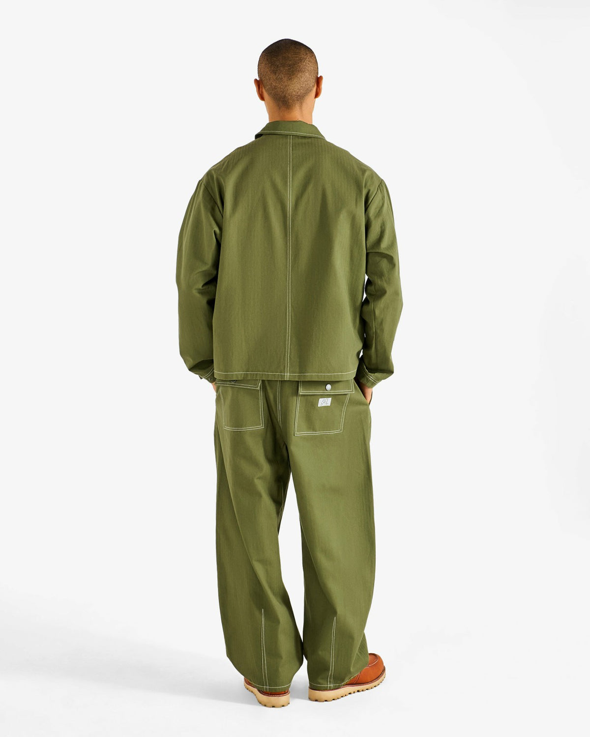 Station Pant - Military Green Malbon Men