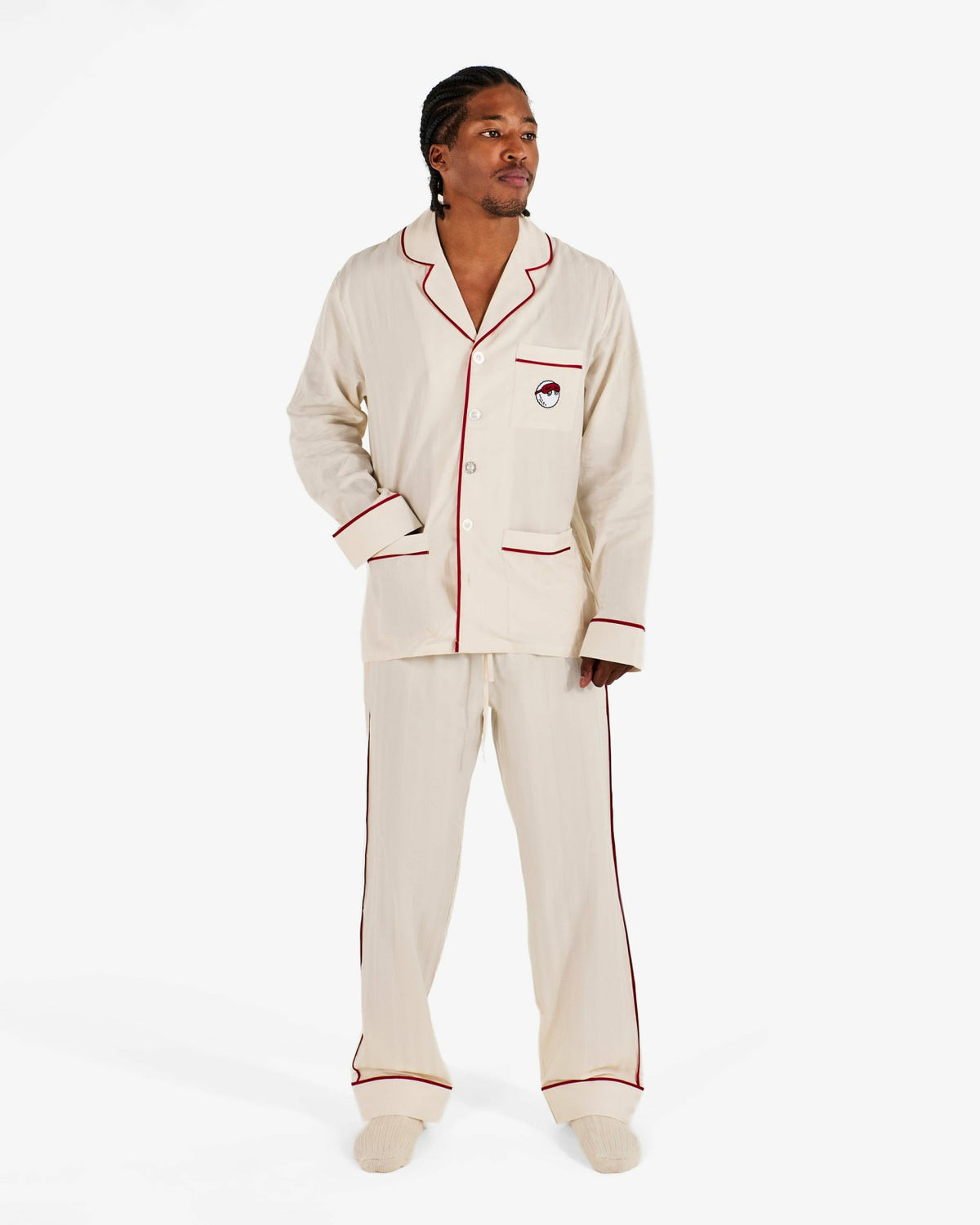 Kip Men'S Premium Cotton Pajama Set - Beige Malbon Men