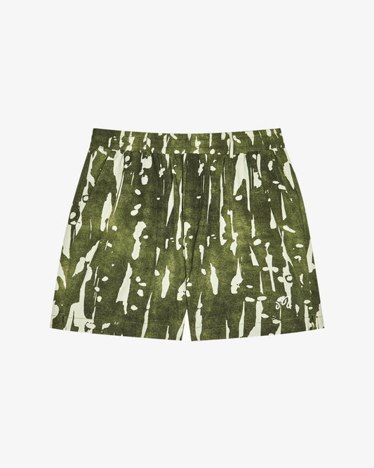 Scooter Inkwash Short - Olive Inkwash Malbon Men
